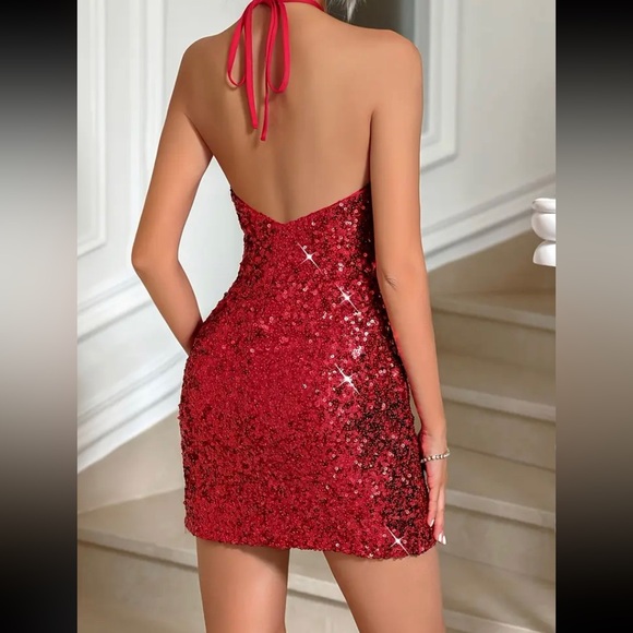 Luxe sequins party formal evening sequins dress - Picture 2 of 5